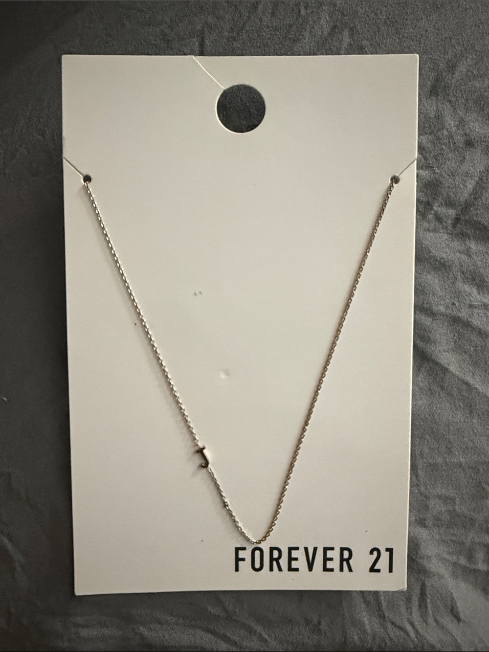 Forever 21 Gold Tiny J Necklace